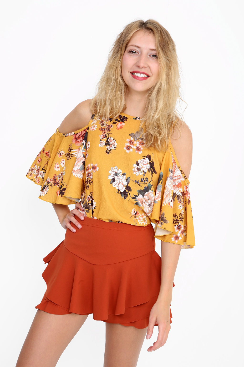 Multi Layered Frill Mini Skorts Shorts
