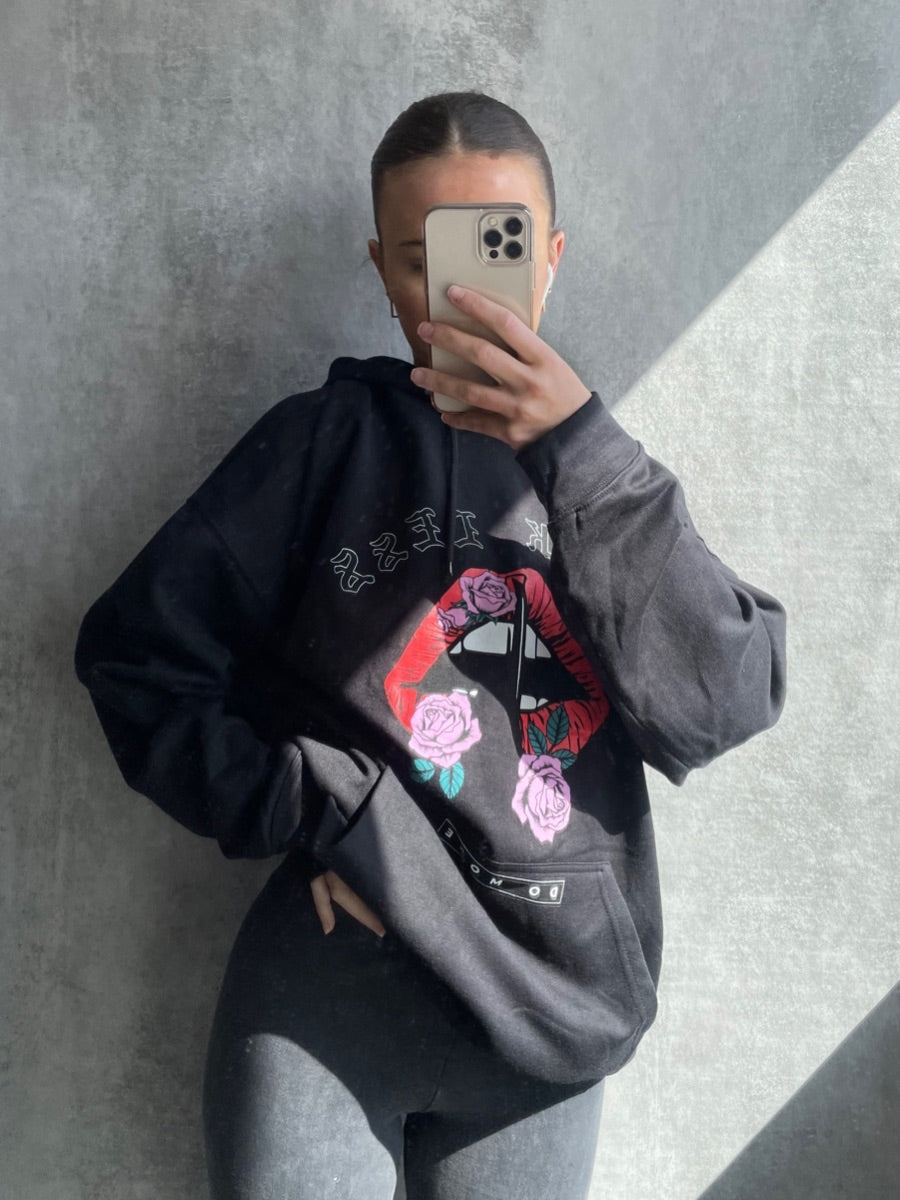 Talk Less Graphic Fleeced Hoodie