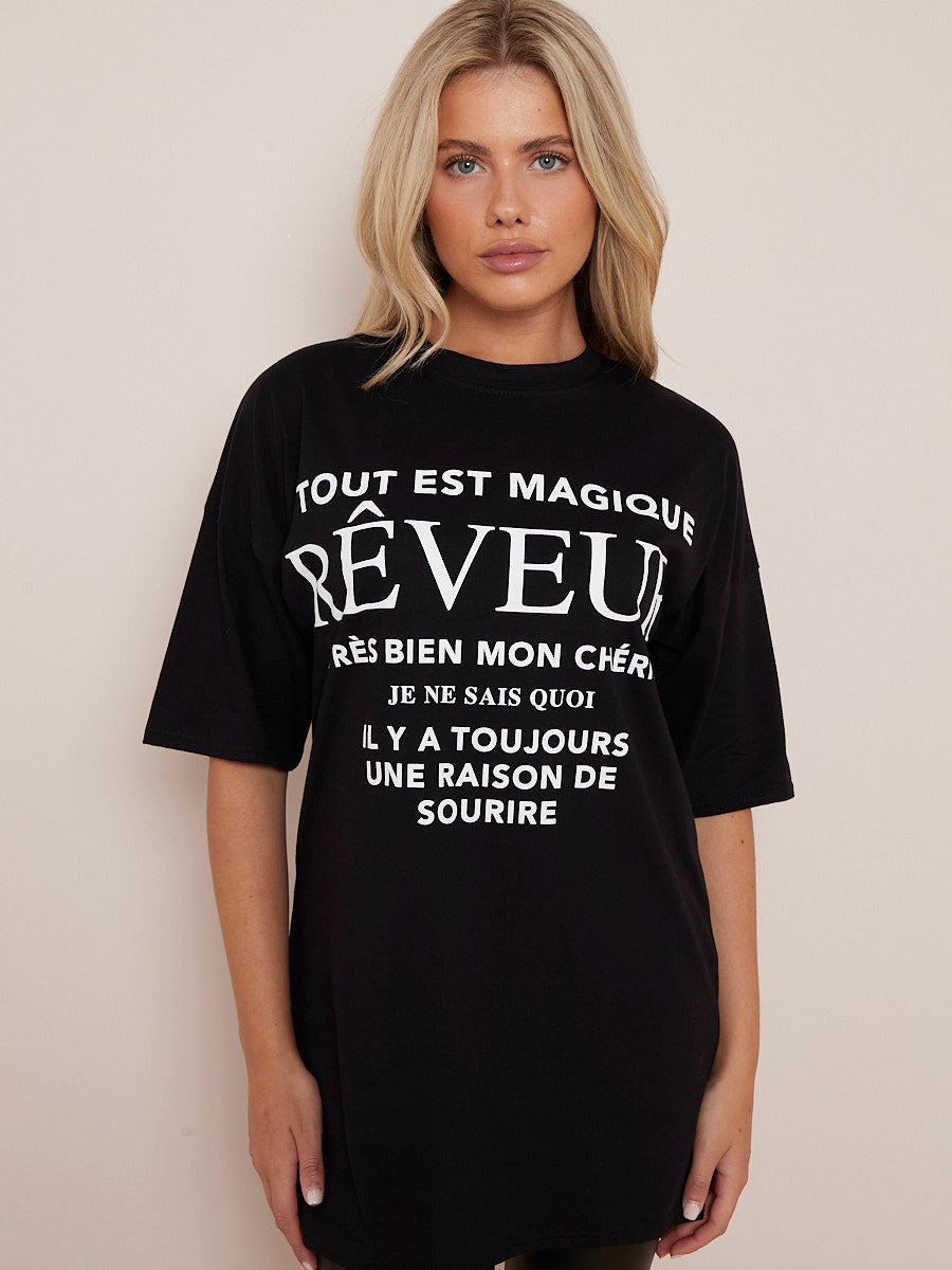 Reveur Printed Oversized T-Shirt