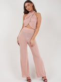 Slinky Wrap Crop Top & Trouser Co-ord