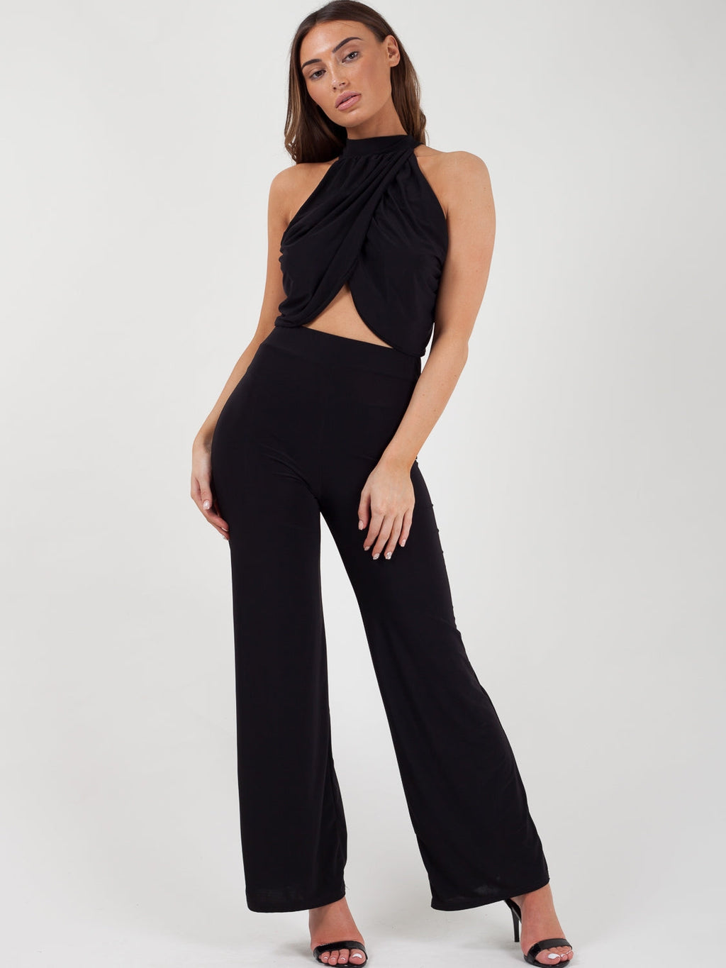 Slinky Wrap Crop Top & Trouser Co-ord