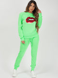 Lip Foil Print Loungewear
