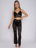 Lace Detail Bralet & Flare Trouser Co-ord