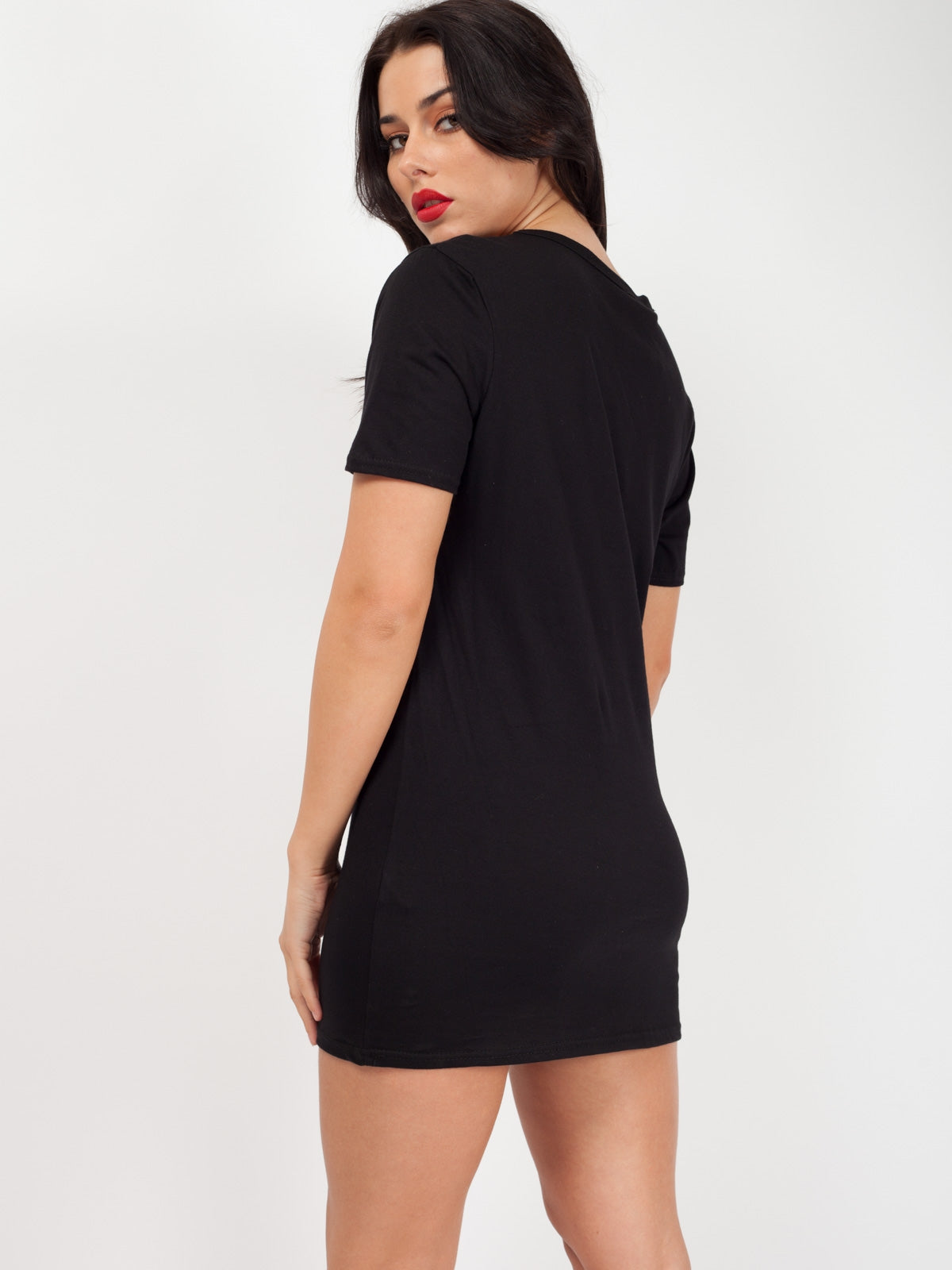 Striped LUXE Slogan Printed T-Shirt