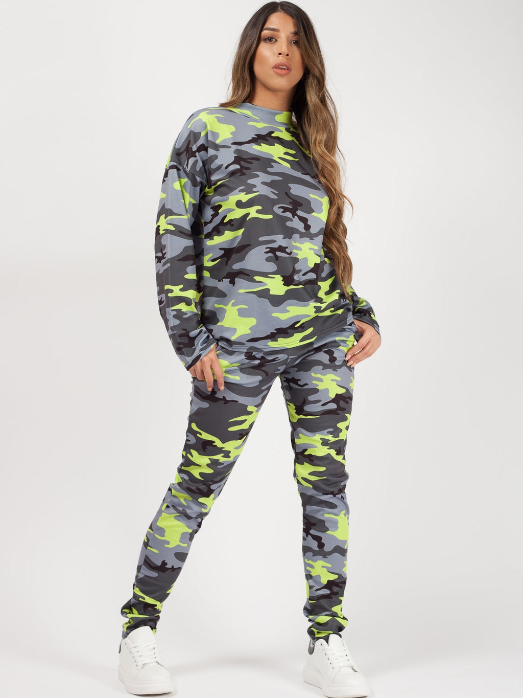 Camouflage Long Sleeves Loungewear Co-ord