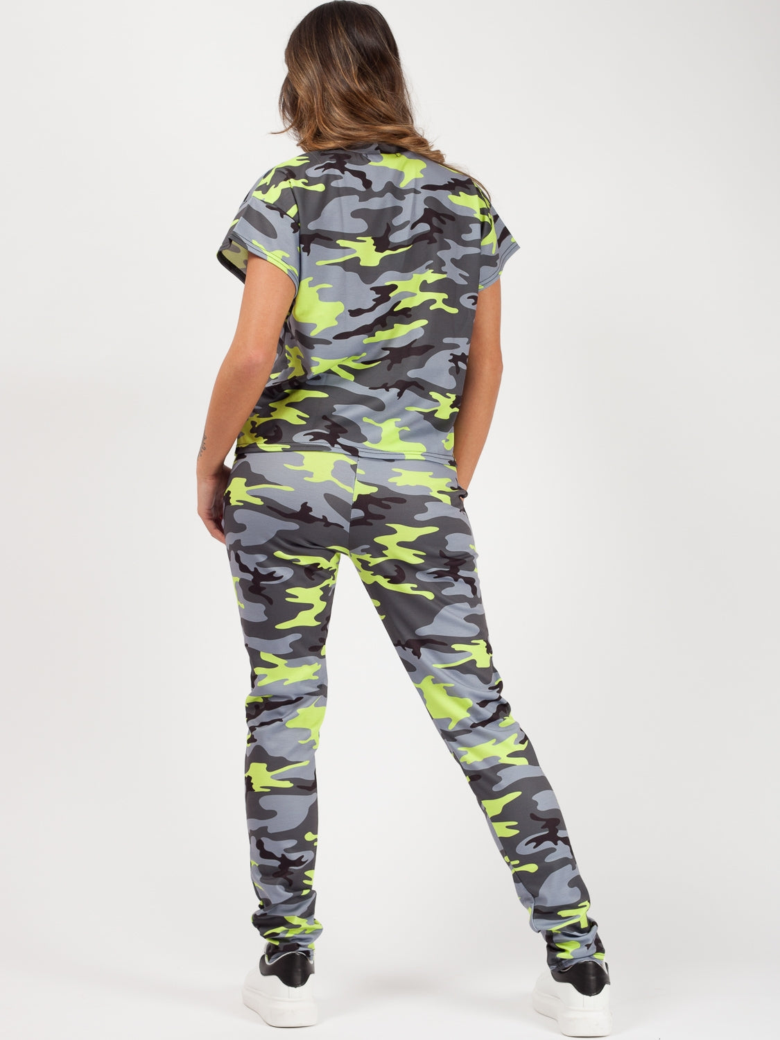 Camouflage Short Sleeve Boxy Loungewear Co-ord