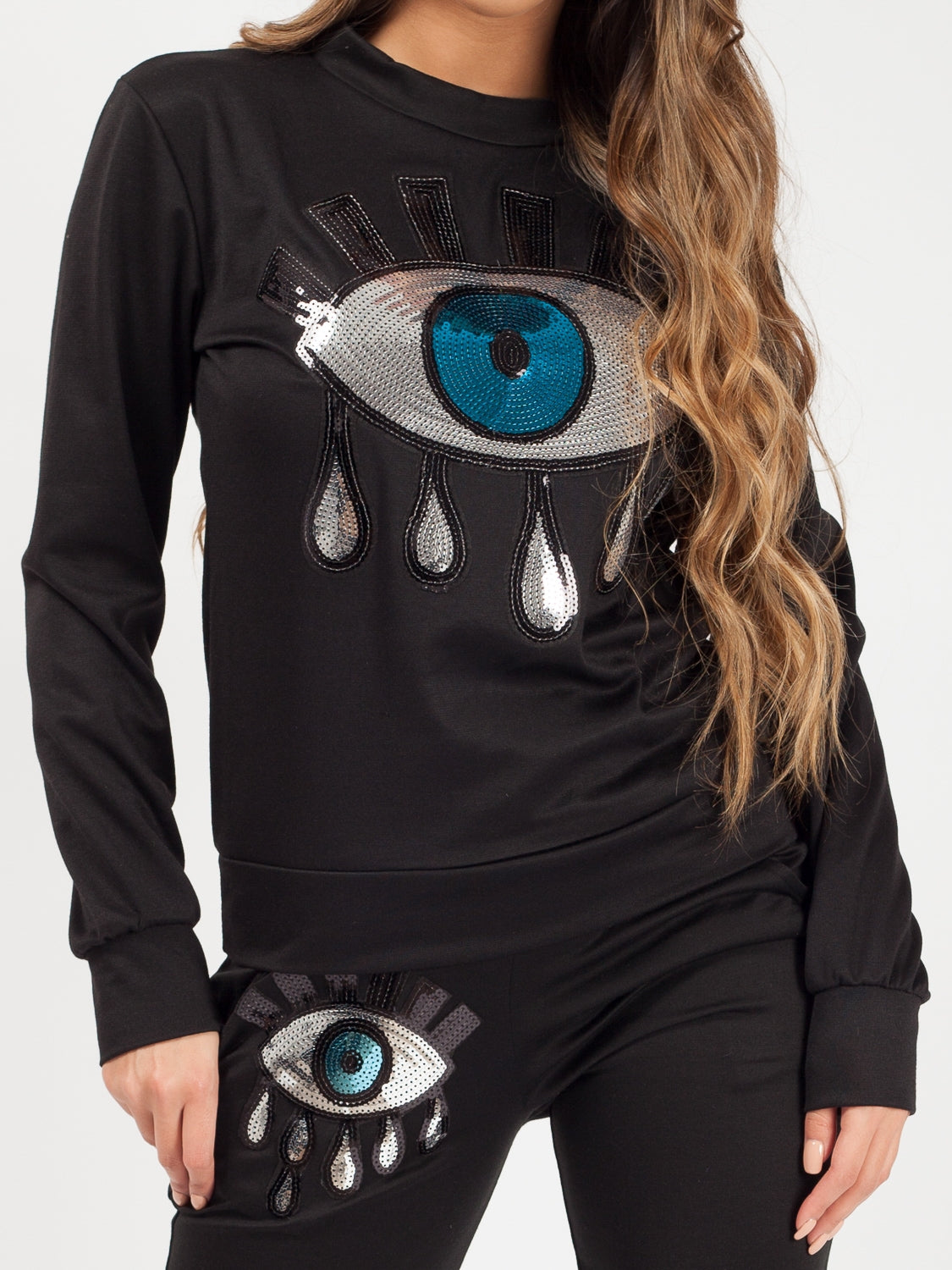 Sequin Eye Applique Co-ord