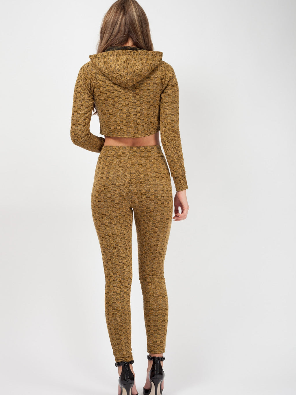 Olivia & Kady Woven Knit Crop Top & Trouser Co-ord