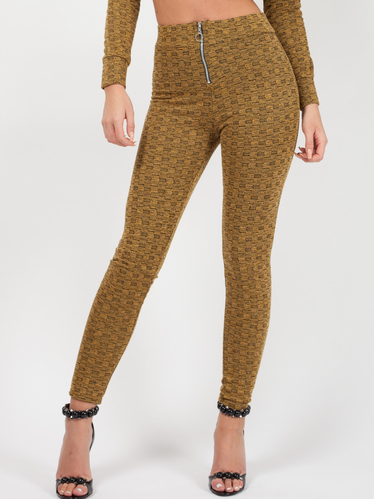 Olivia & Kady Woven Knit Crop Top & Trouser Co-ord
