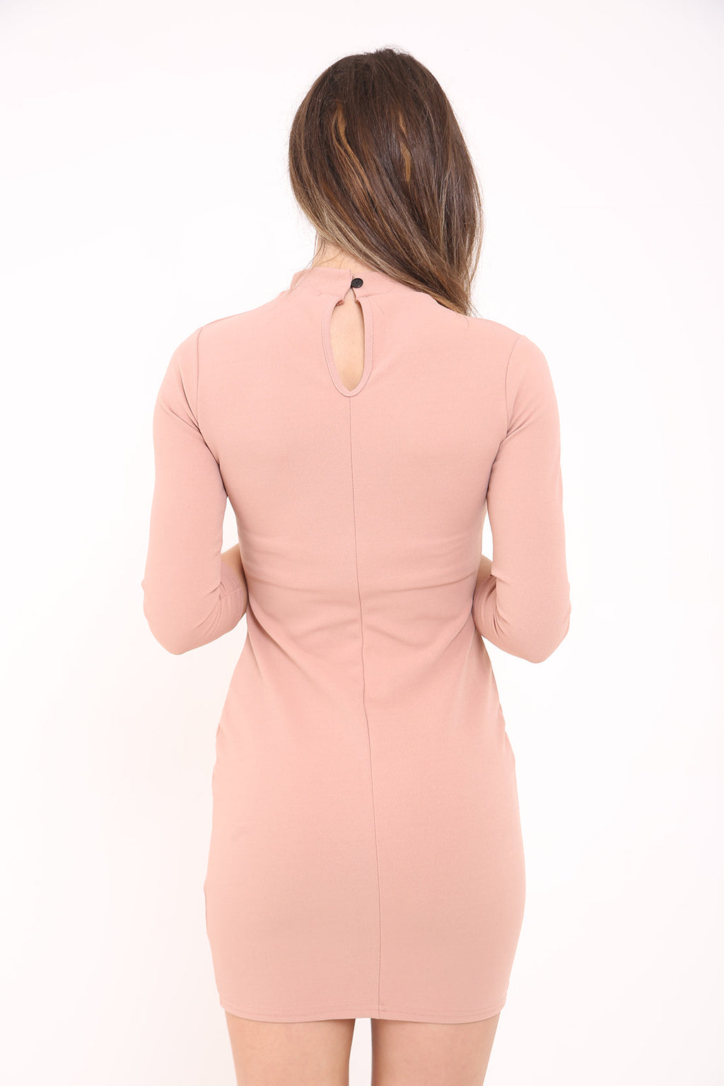 Cut Out Choker Neck Bodycon Dress