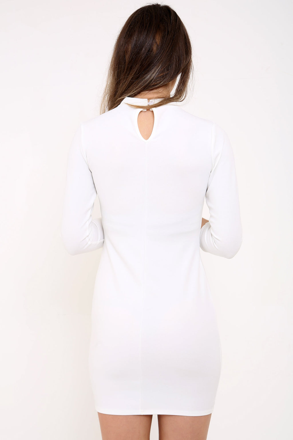 Cut Out Choker Neck Bodycon Dress