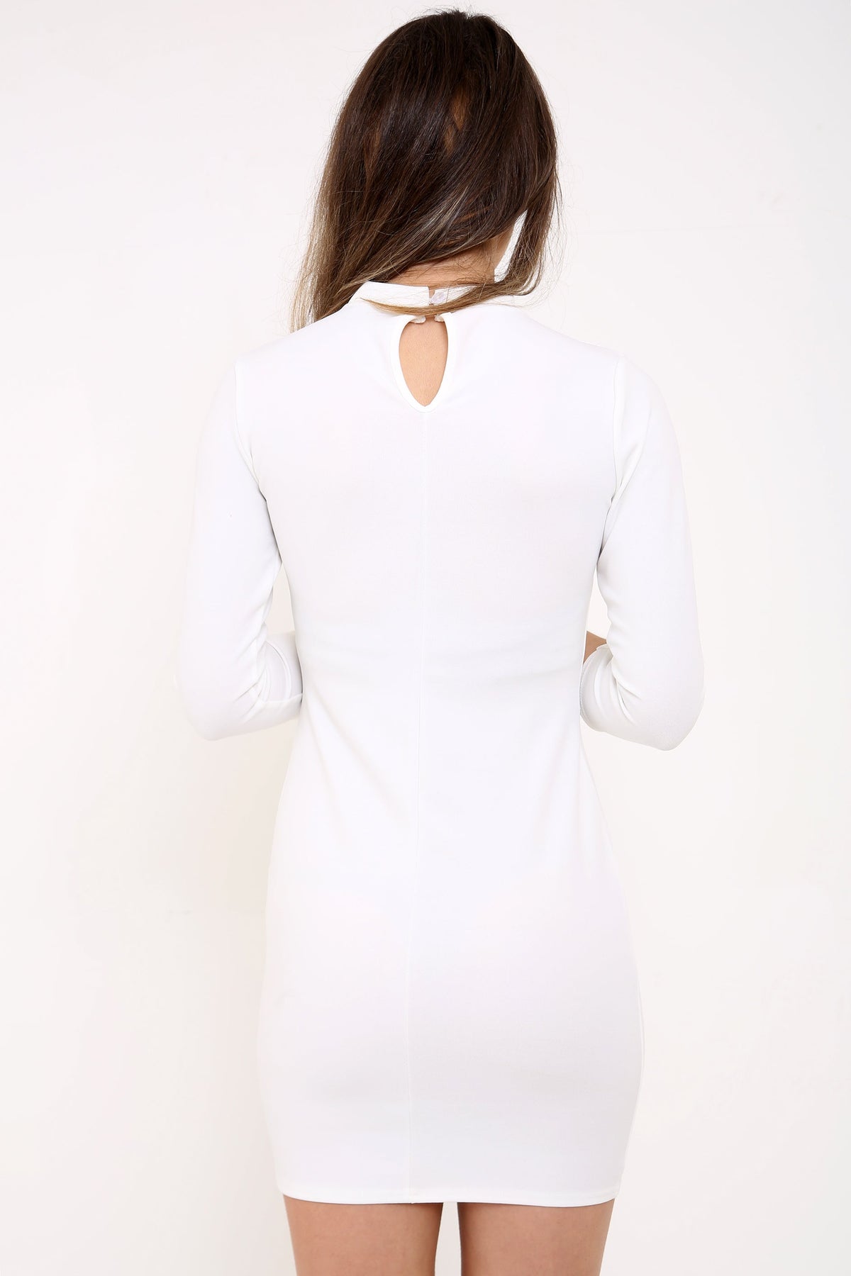 Cut Out Choker Neck Bodycon Dress