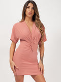 Twist Front Bodycon Dress
