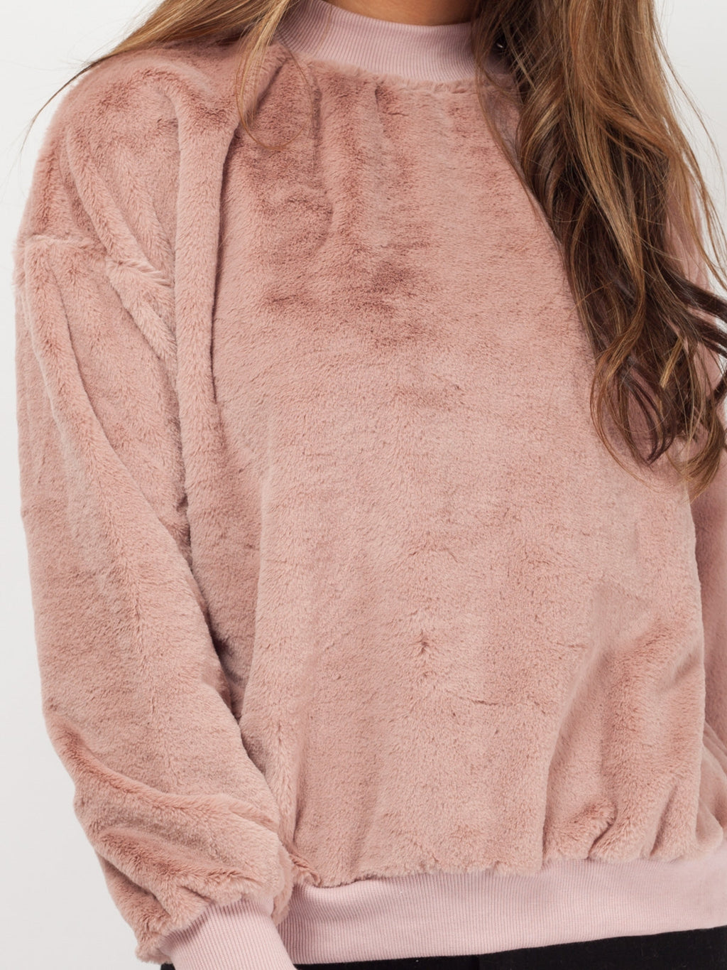 High Neck Fluffy Jumper
