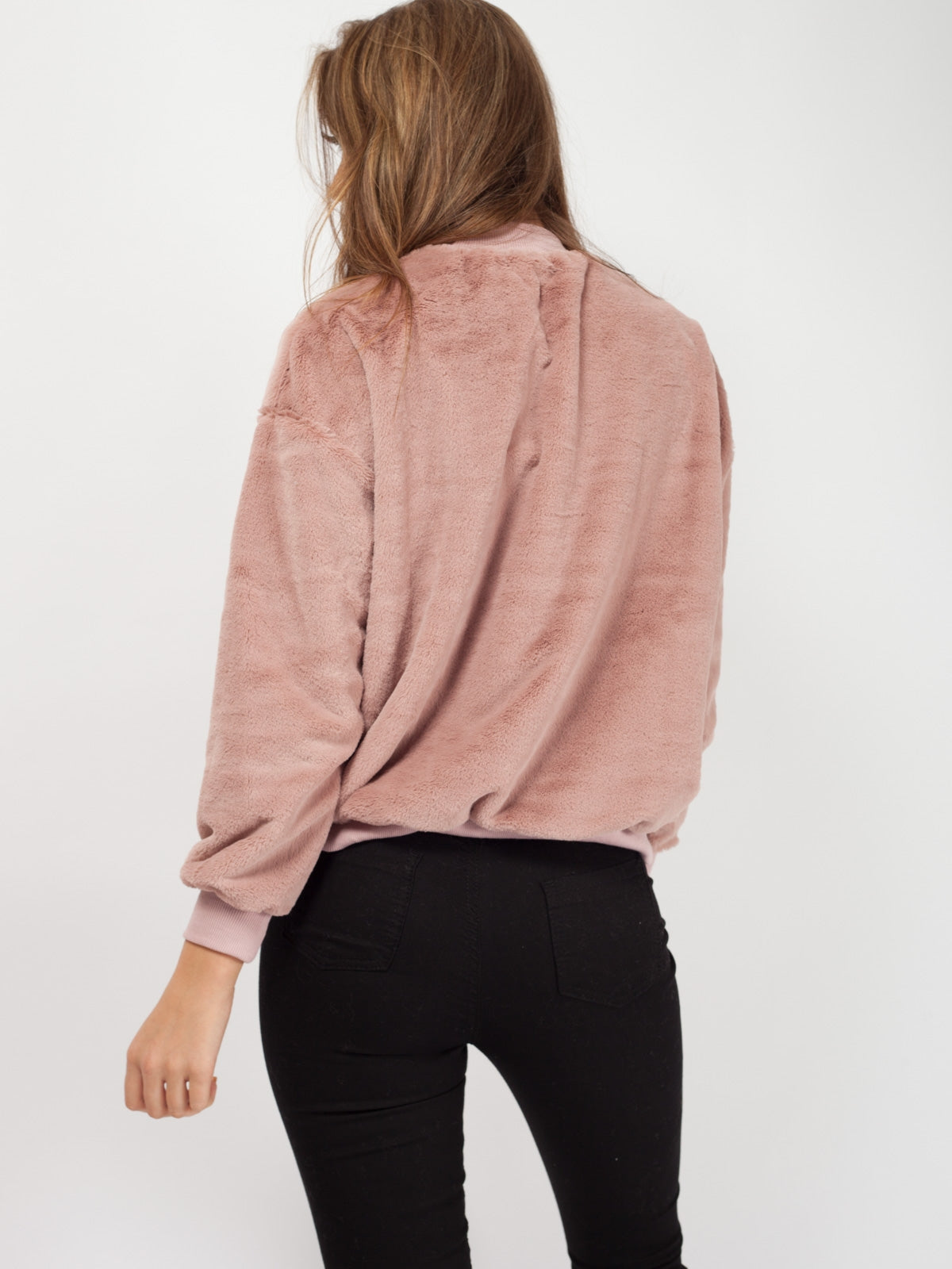 High Neck Fluffy Jumper