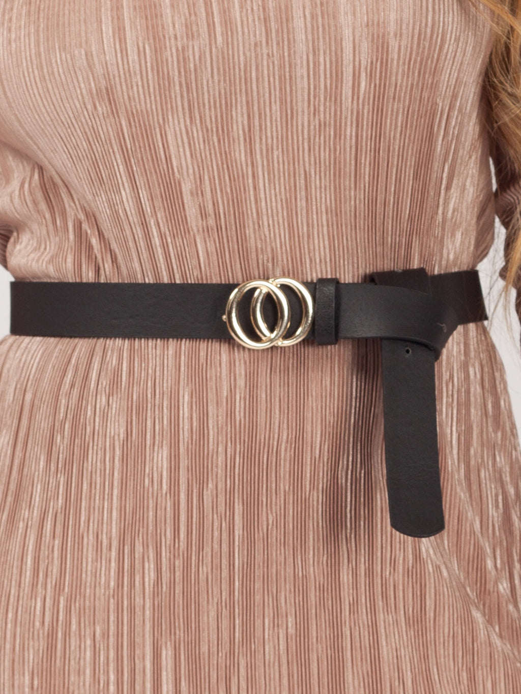 Small Double Circle Buckle Belt