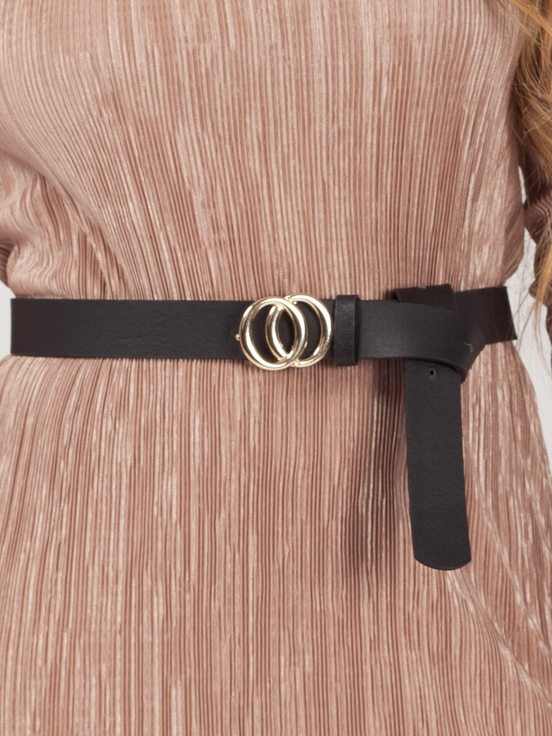 Small Double Circle Buckle Belt