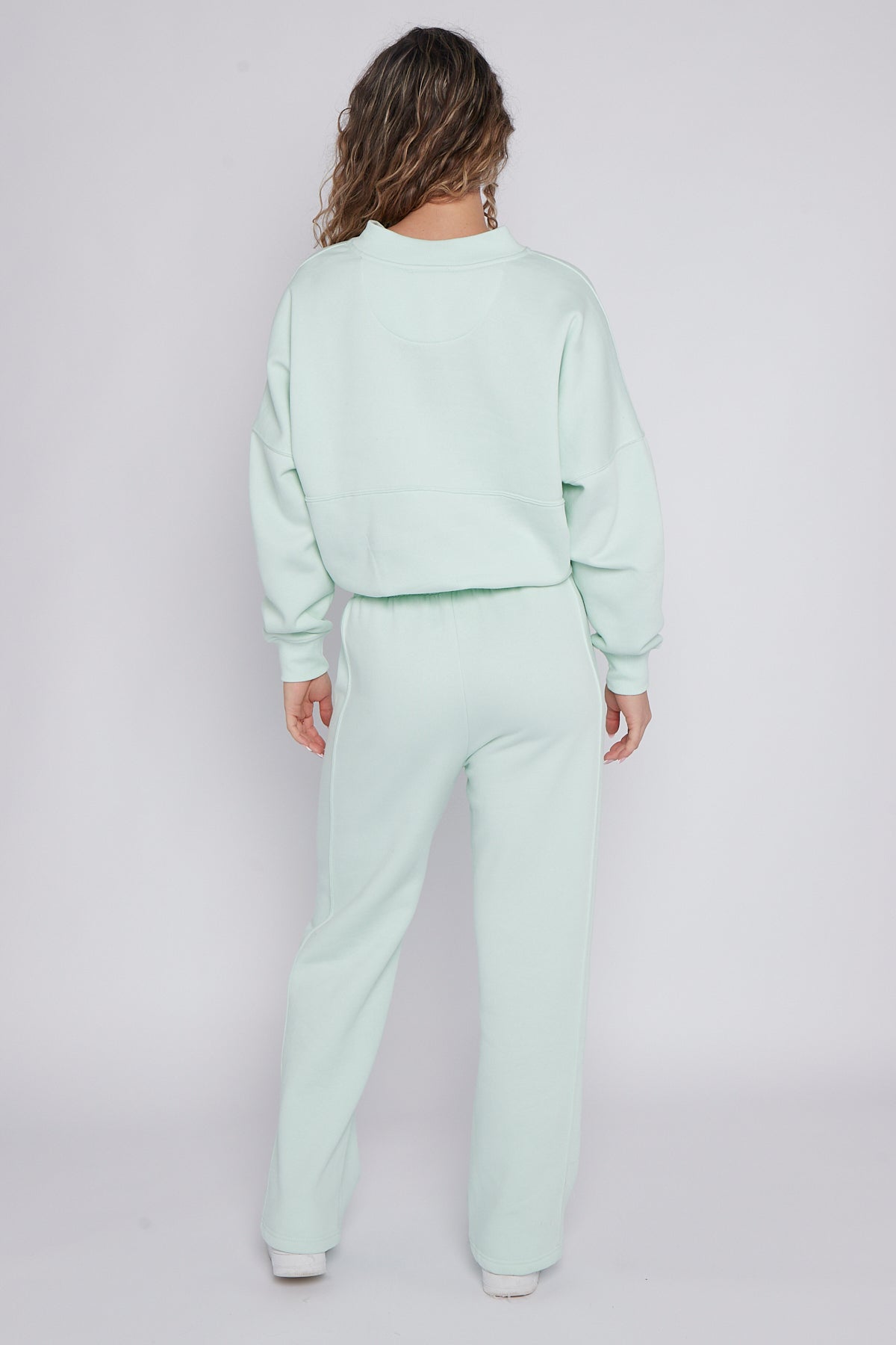 Oversized Bomber Style Fleece Zipper Co-ord