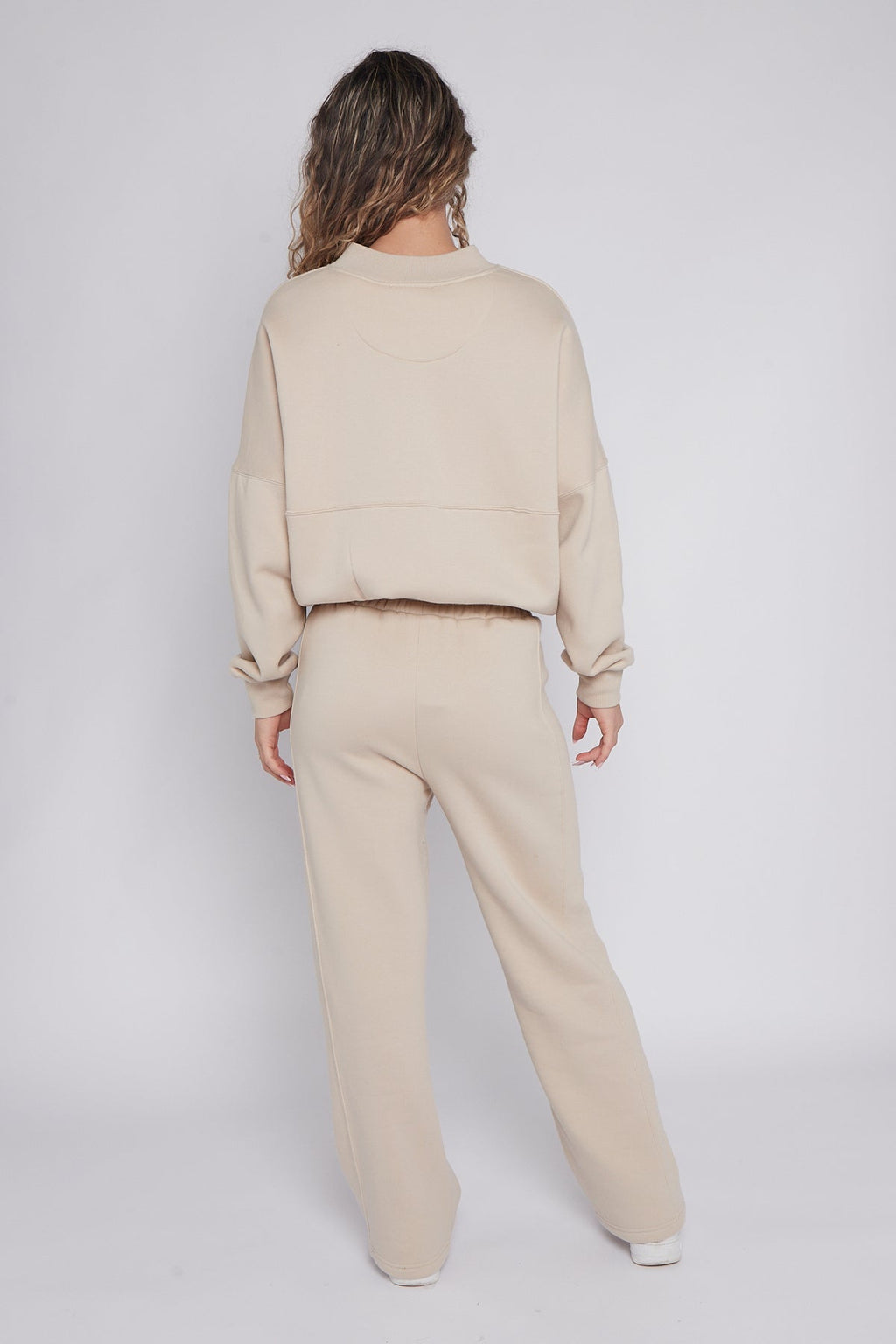 Oversized Bomber Style Fleece Zipper Co-ord