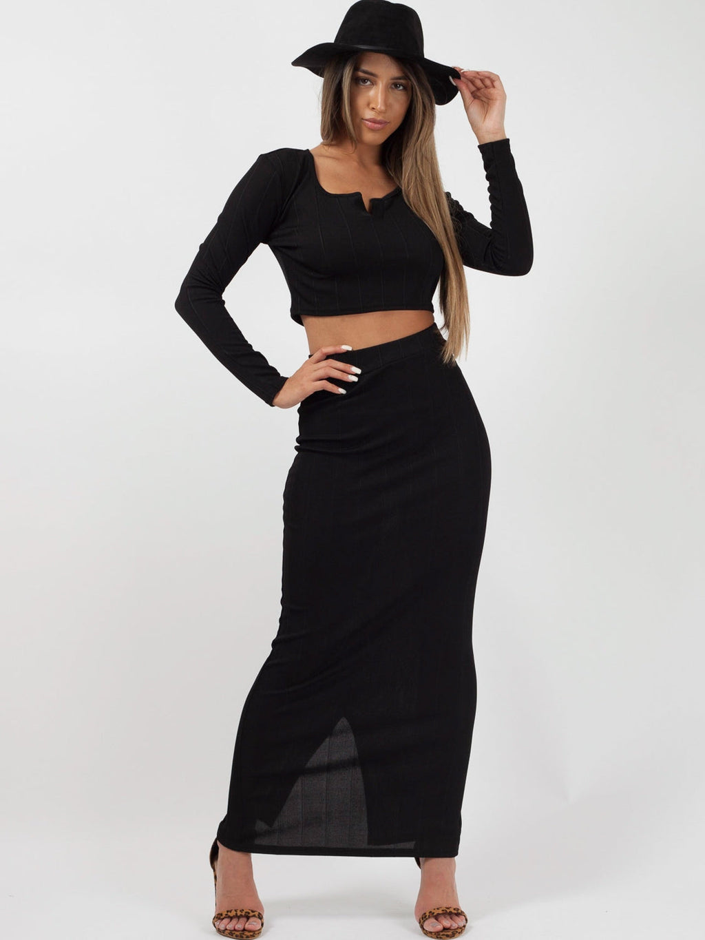 Bandage Crop Top & Skirt Co-ord