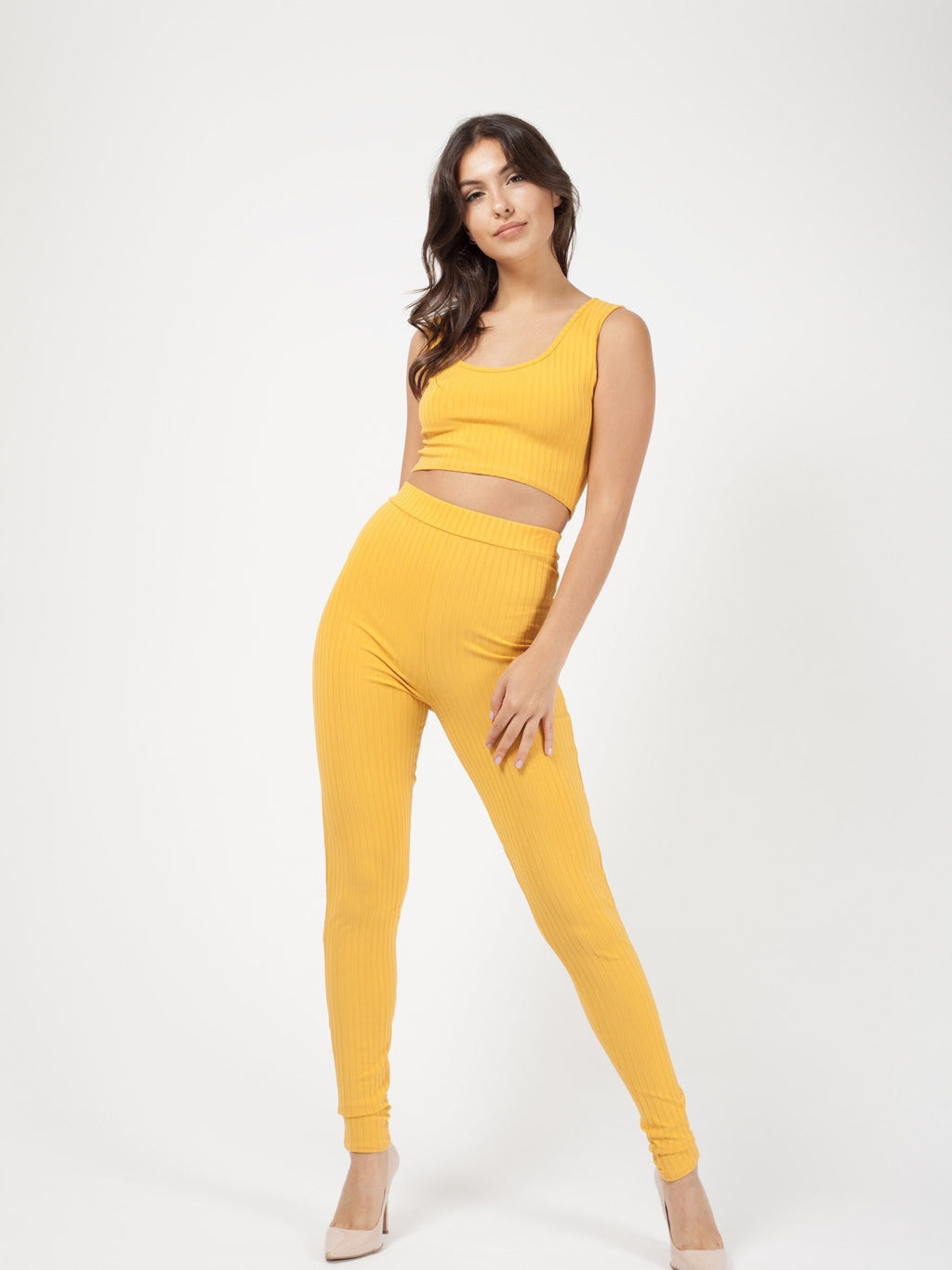 Ribbed Crop Top & Trouser Co-ord