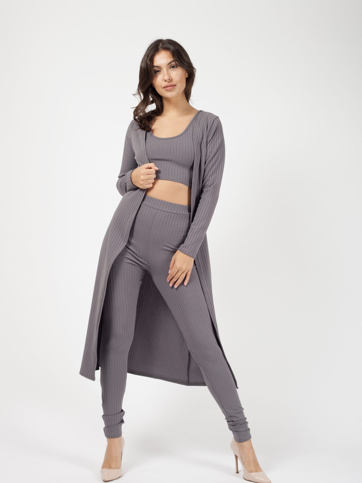 Ribbed Crop Top & Trouser Co-ord