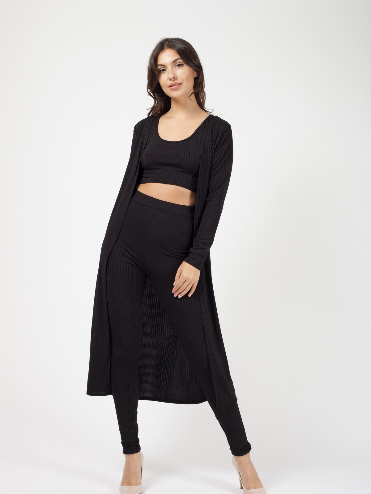 Ribbed Crop Top & Trouser Co-ord