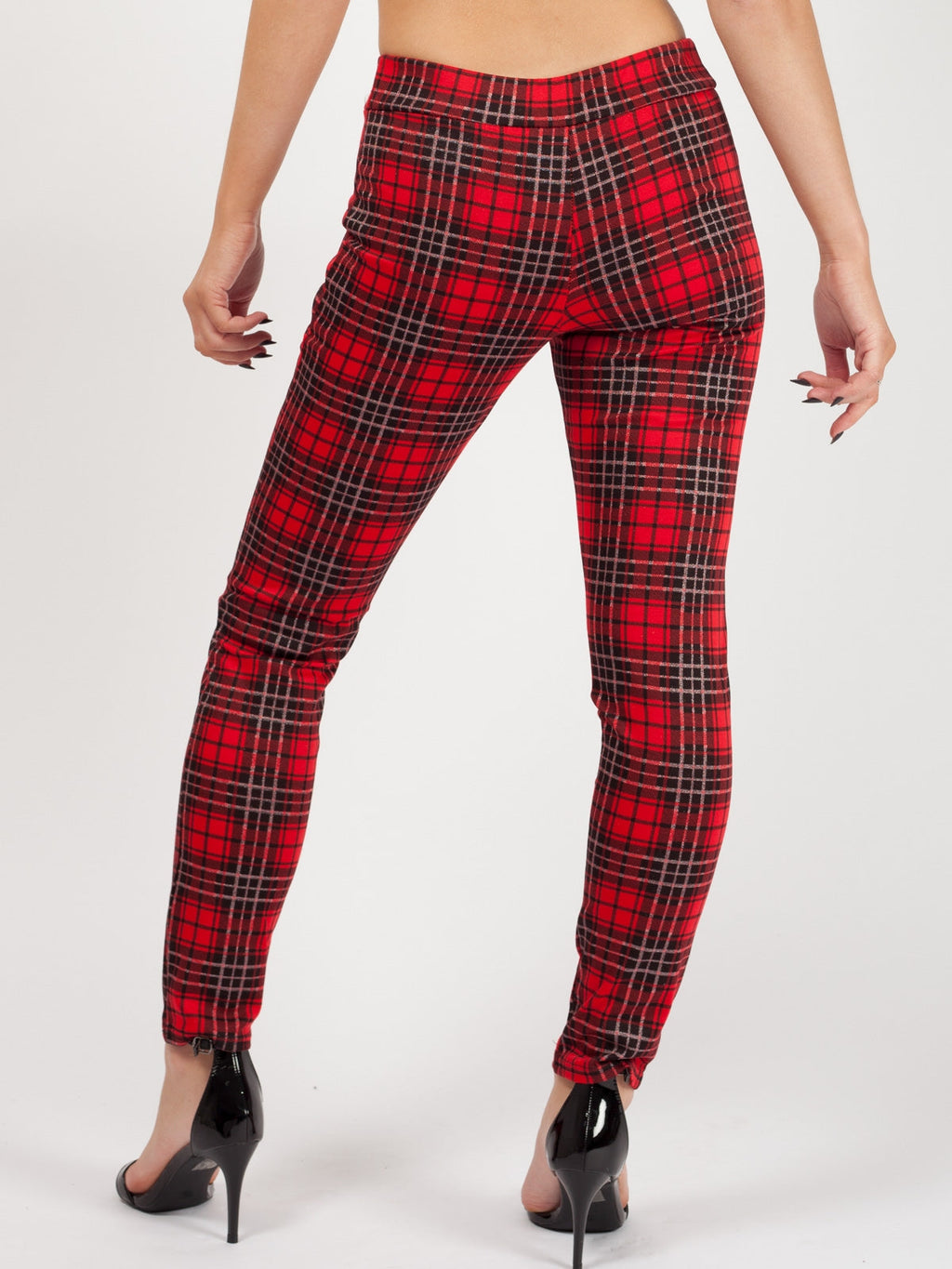 Glitter Tartan Check Trousers