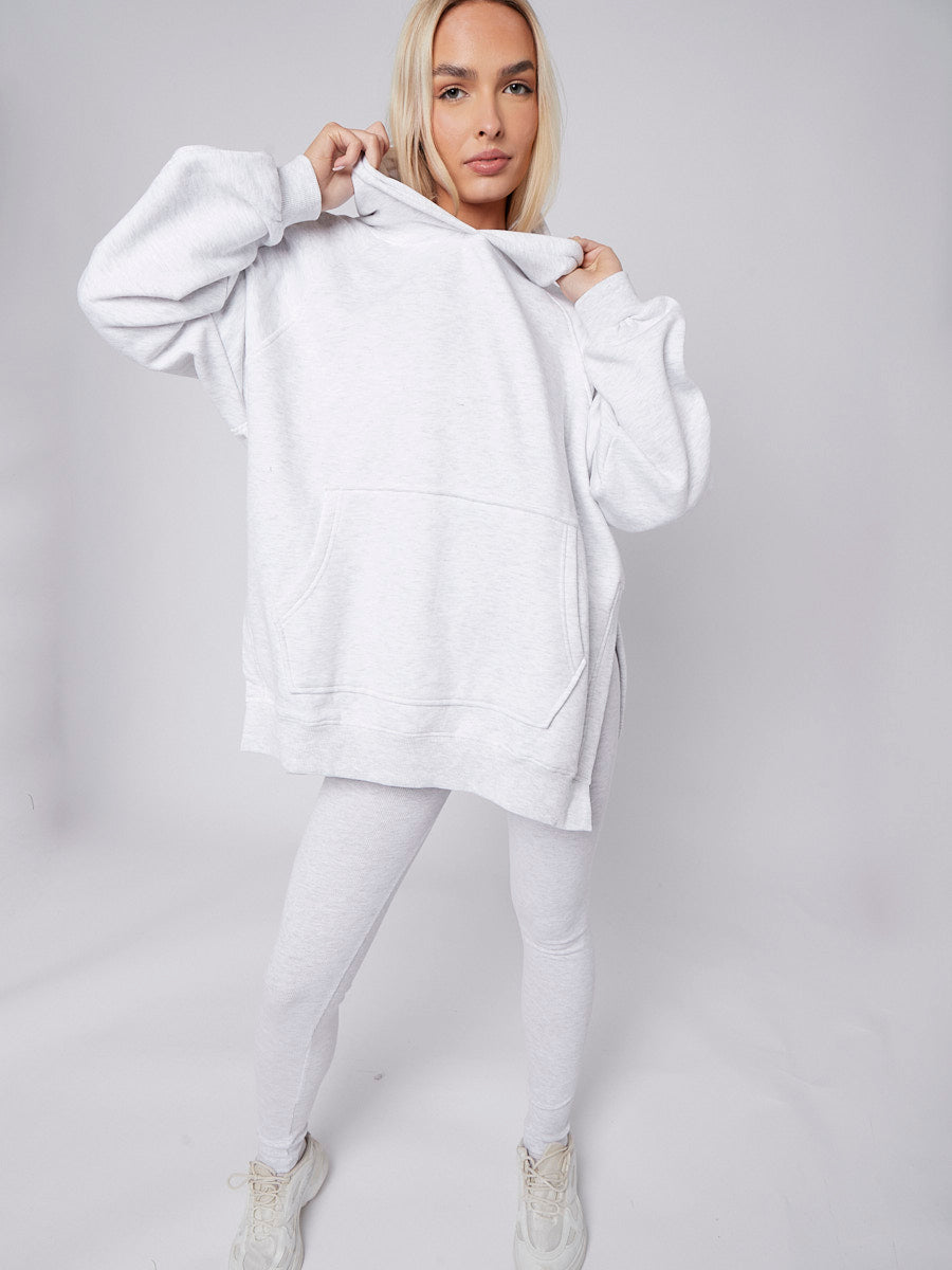 Oversized Split Sides Hoodie & Ribbed Leggings Co-ord