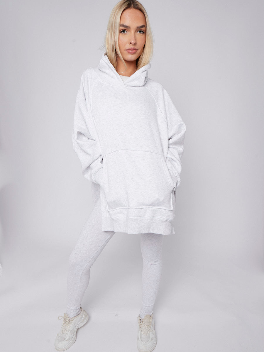 Oversized Split Sides Hoodie & Ribbed Leggings Co-ord