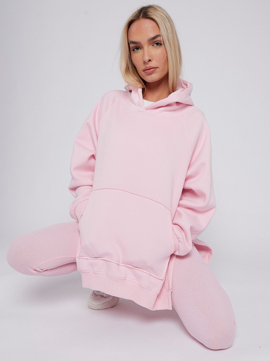 Oversized Split Sides Hoodie & Ribbed Leggings Co-ord