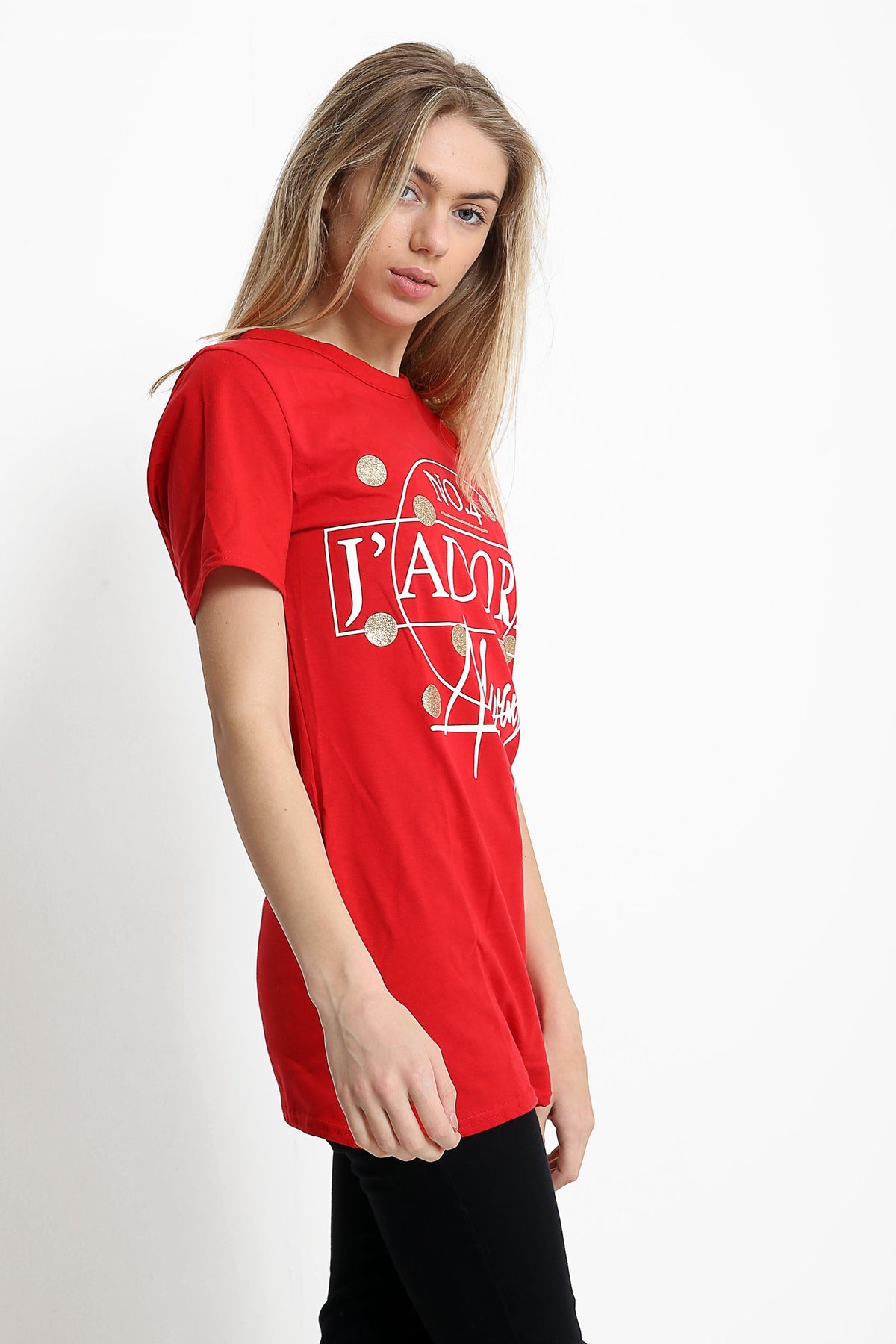J'adore Always Slogan Printed T Shirt