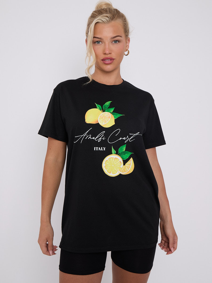 Amalfi Coast Graphic Printed T-Shirt