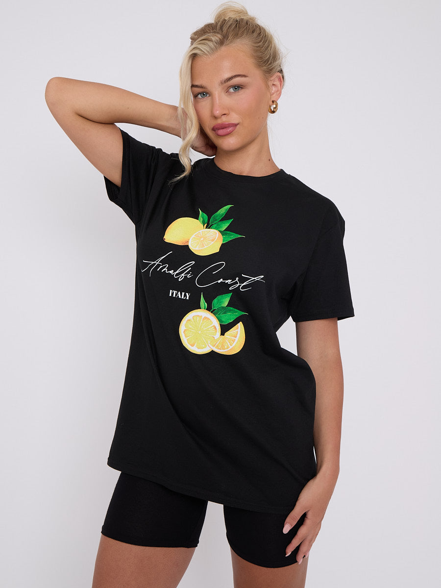 Amalfi Coast Graphic Printed T-Shirt