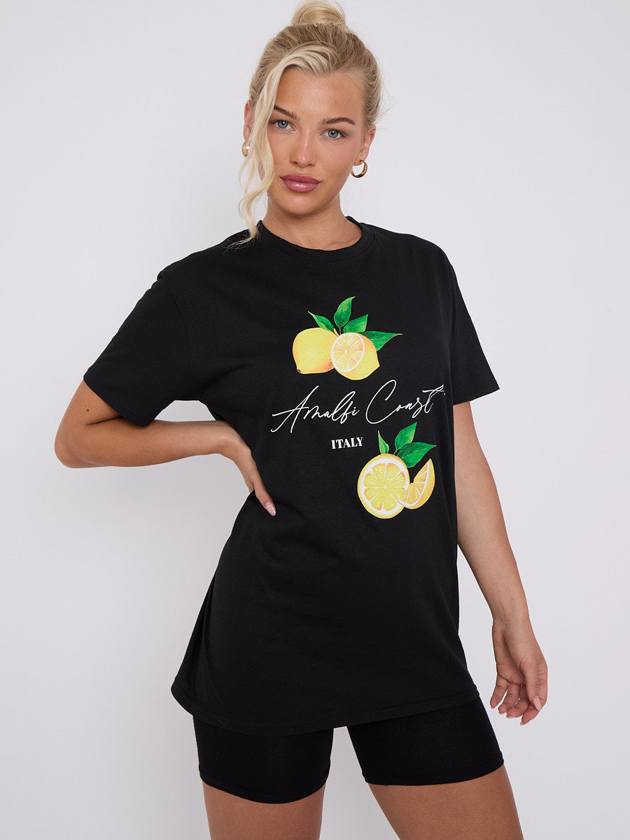 Amalfi Coast Graphic Printed T-Shirt