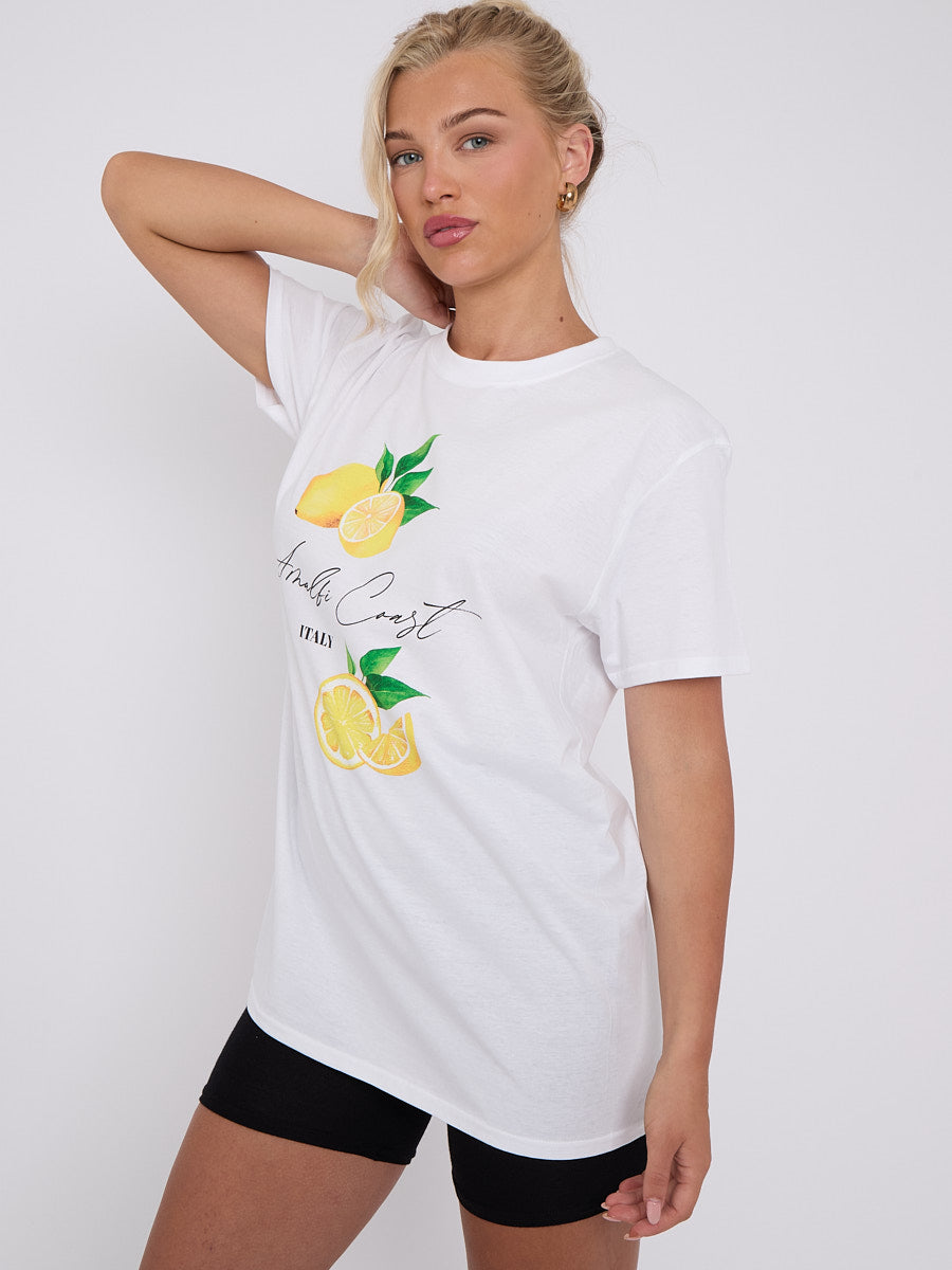 Amalfi Coast Graphic Printed T-Shirt