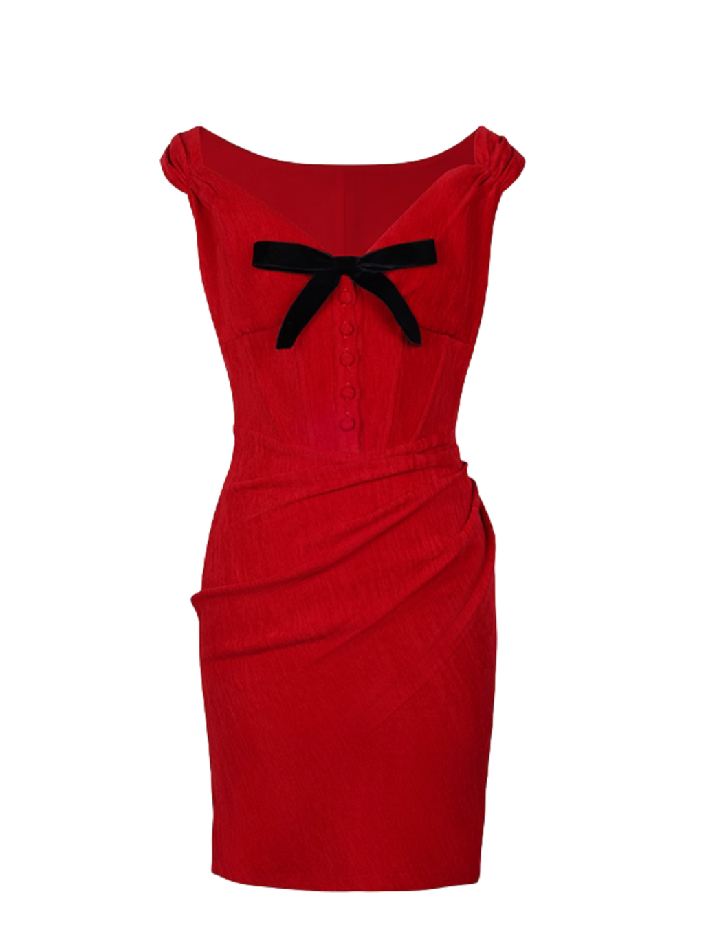 Implexa V Neck Bow Mini Dress