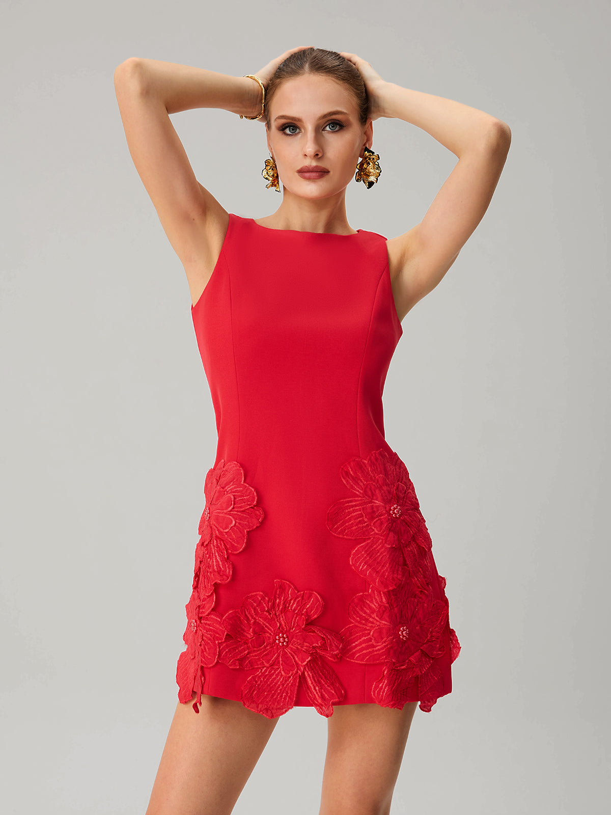 Jagmar Sleeveless Flower Mini Dress
