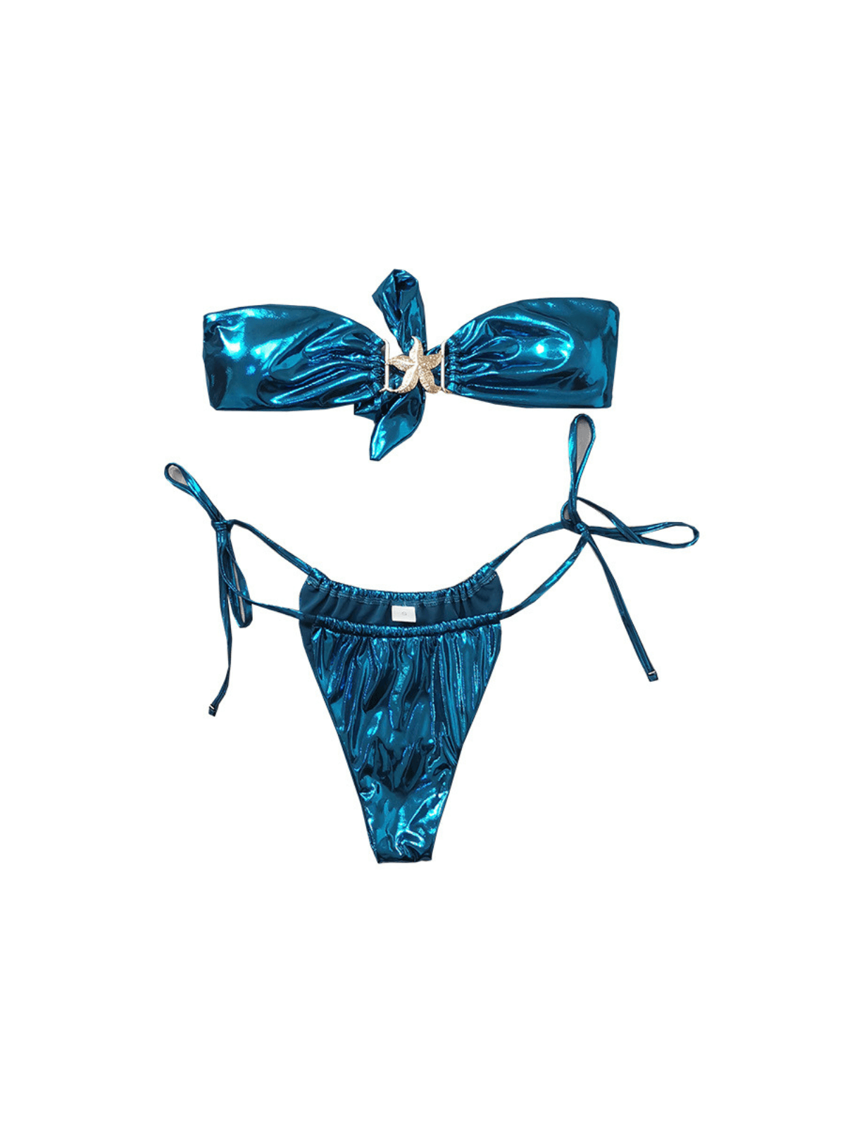 Jupiter Starfish Metallic Bikini Two Piece Set