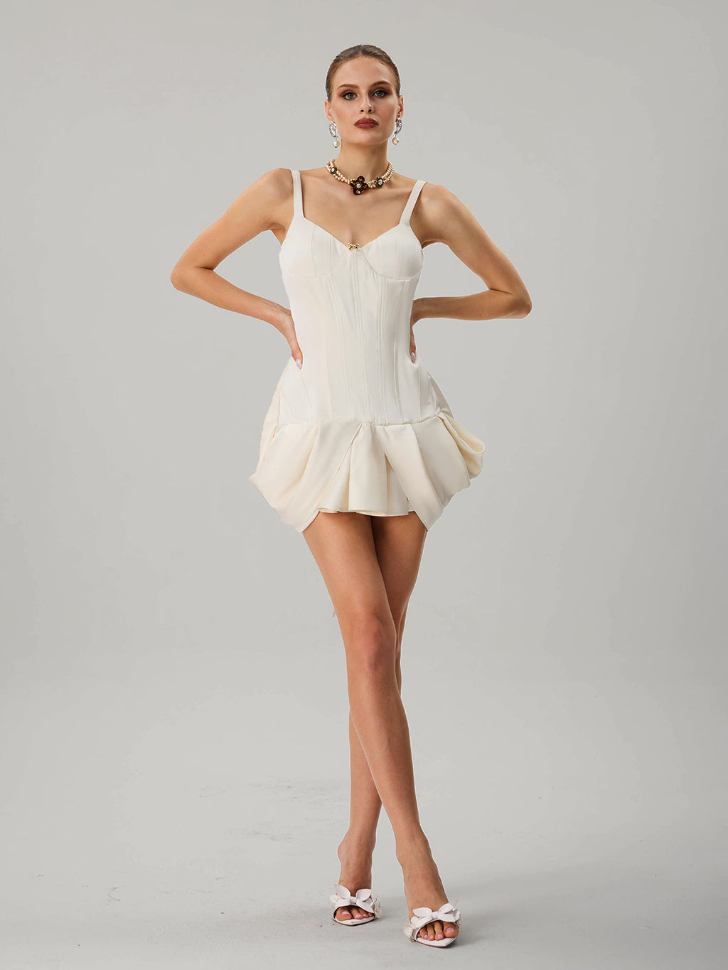 Kaethe Spaghetti Corset Mini Dress
