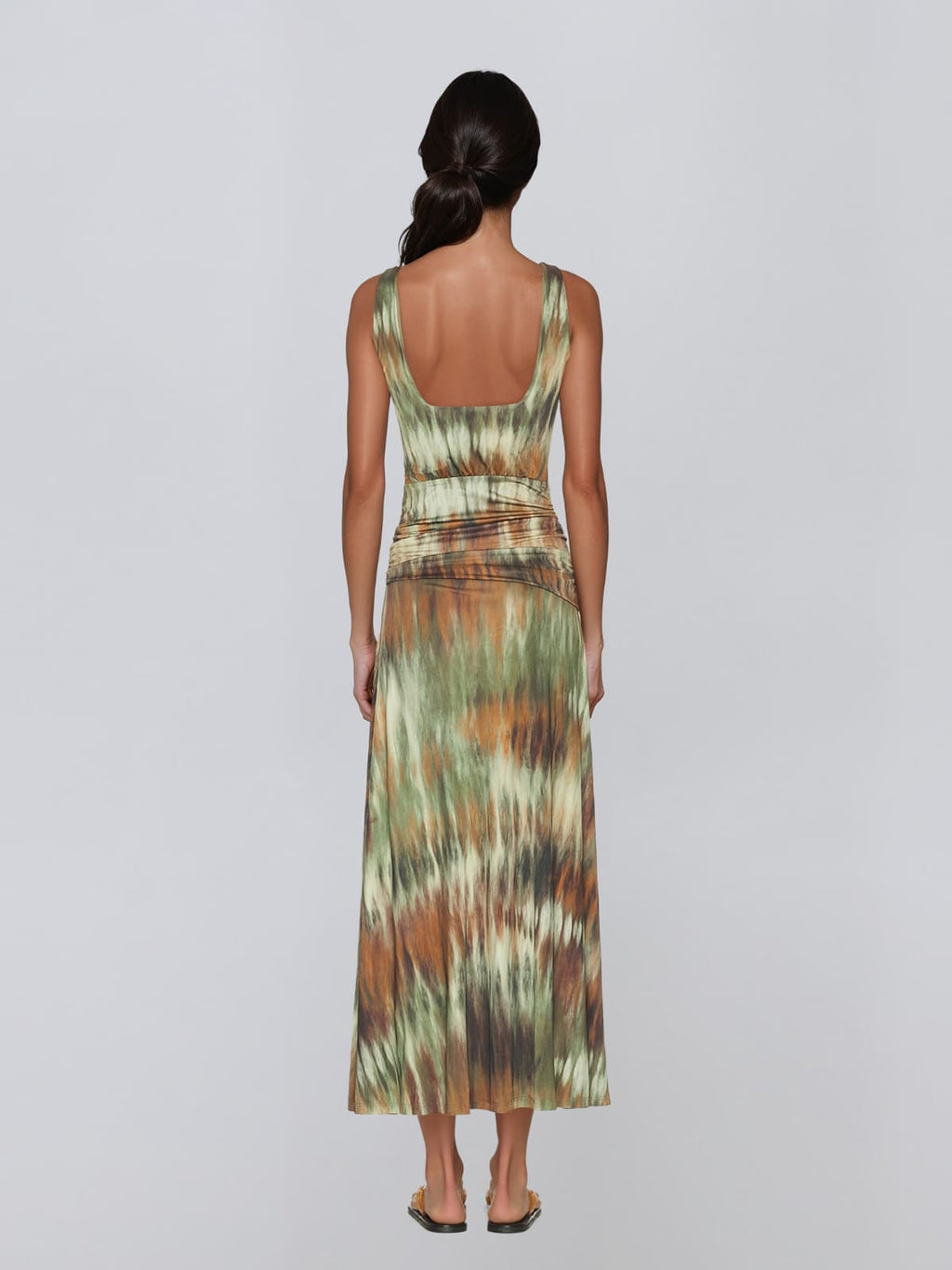 Kelvarion Printed Draped Maxi Dress
