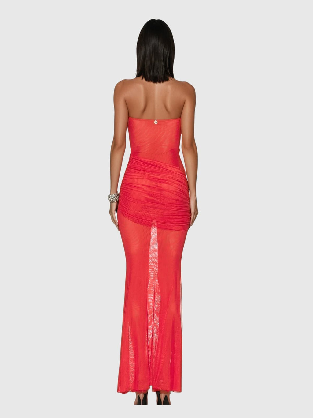 Kyrthos Strapless Ruched Maxi Dress