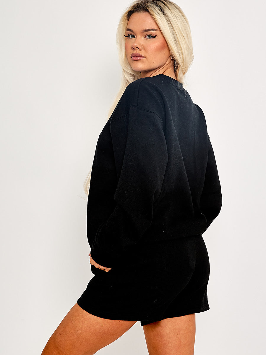 Embroidered Hawaii Island Sweatshirt & Shorts Fleece Co-ord