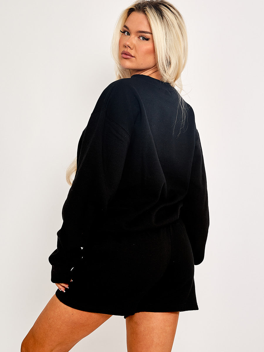 Embroidered San Francisco Sweatshirt & Shorts Fleece Co-ord