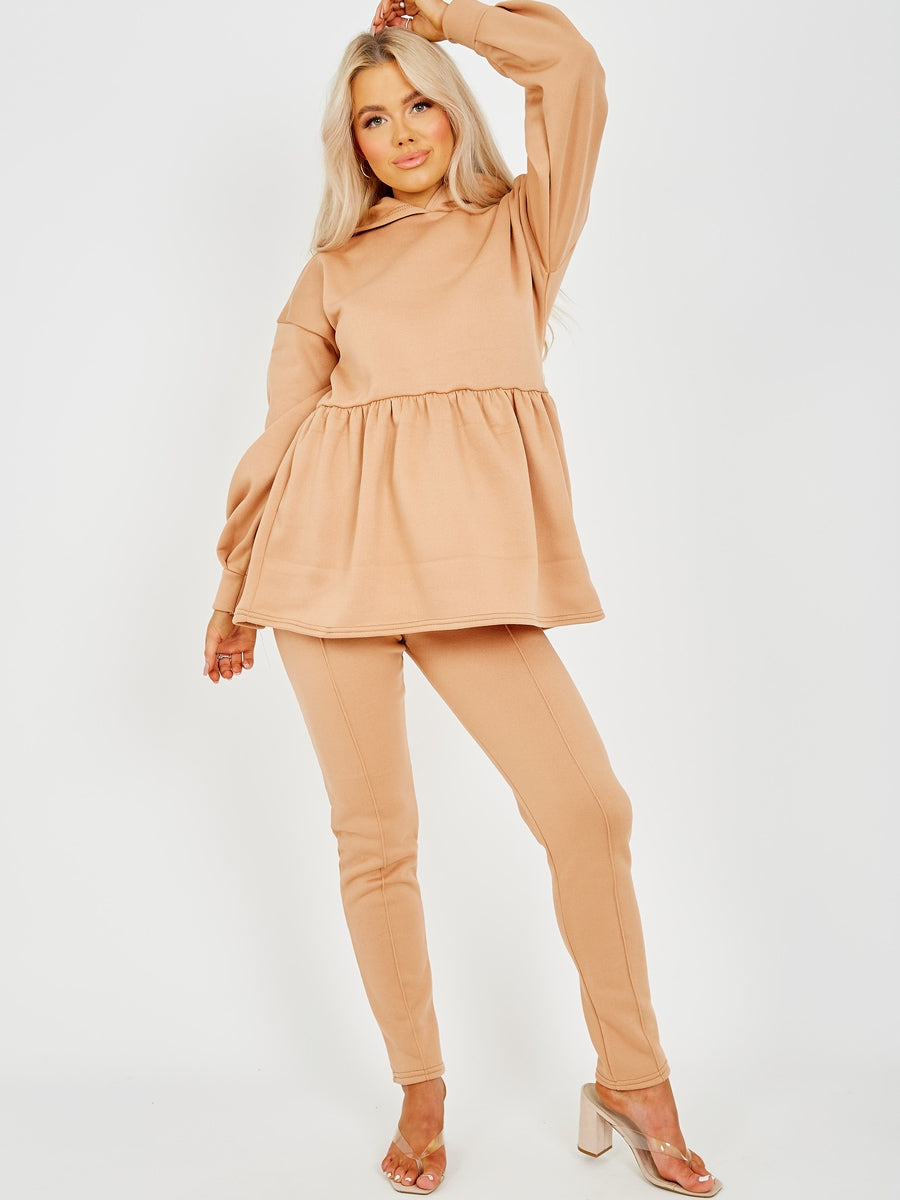 Peplum Frill Hooded Fleece Co-ord