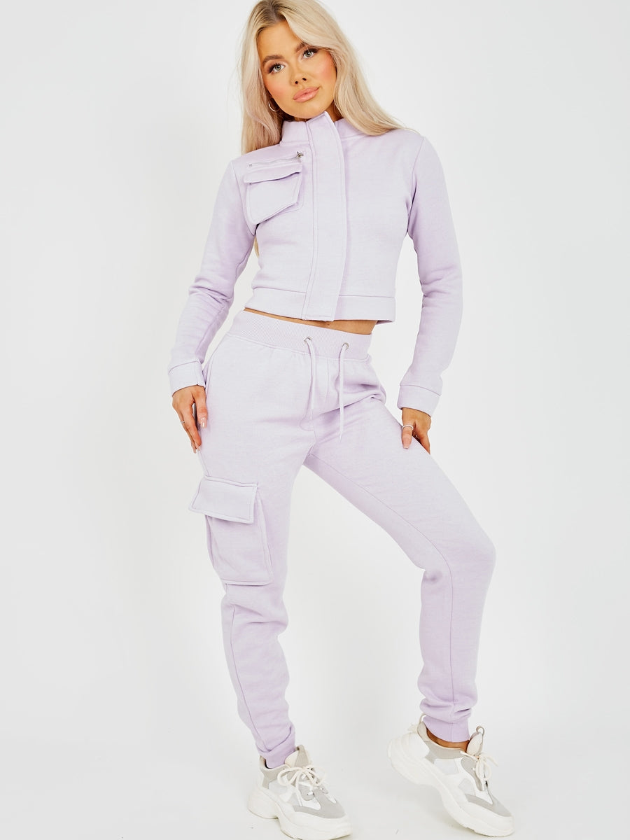 Utility Pocket Zipped Fleece Tracksuit