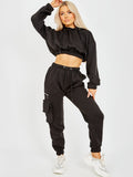 Fleeced Cropped Hoodie & Jogger Co-ord