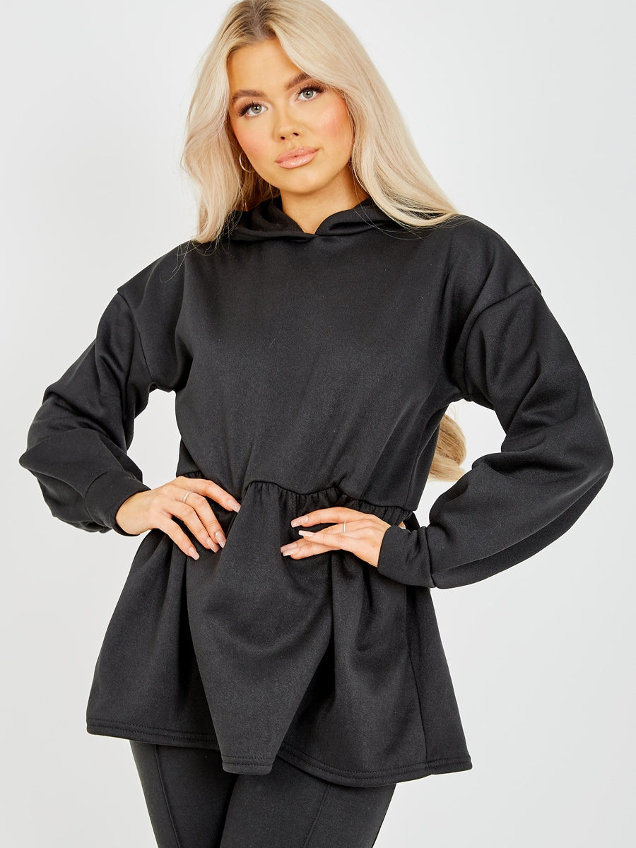 Peplum Frill Hooded Fleece Co-ord
