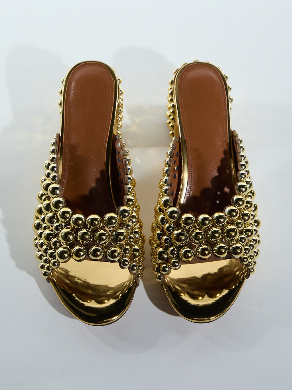 Lolek Bead Metallic Sandals