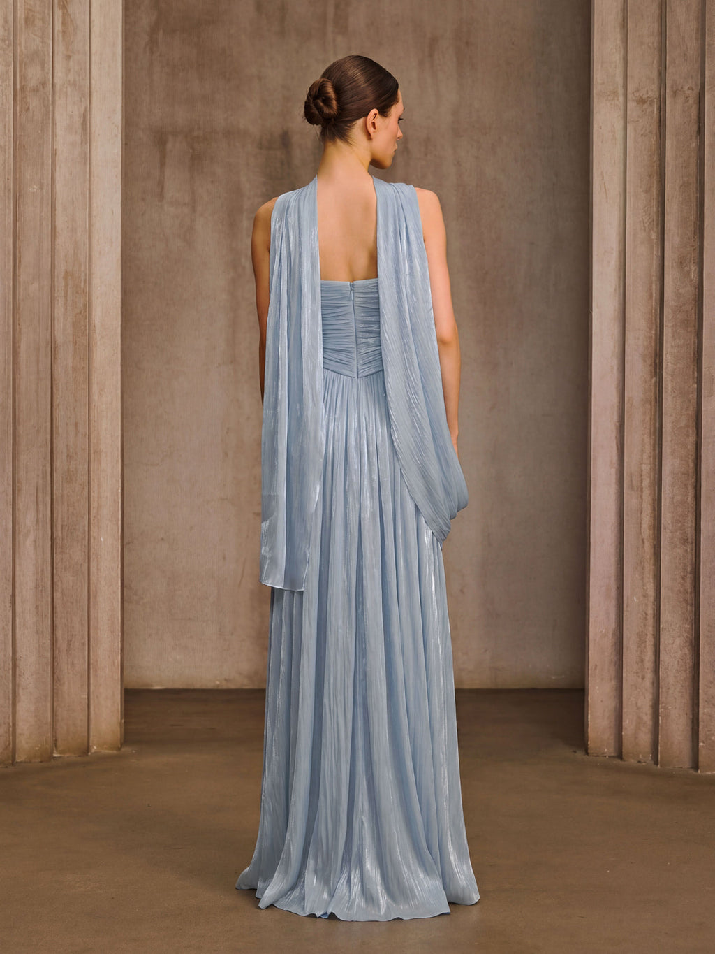 Maelrith Strapless Draped Maxi Dress